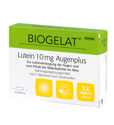 Biogelat Lutein 10 mg Augenplus